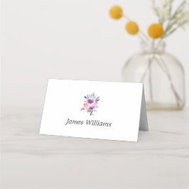 水彩花座席表折り プレイスカード