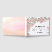 水彩花弁とプロセッコ サマーブライダルシャワー ゲストブック (全面)