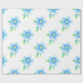水彩花忘れの模様なし ラッピングペーパー (フラット)