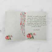 水彩花悔やみや弔慰の夫を失う カード (内部)