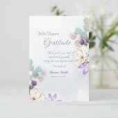 水彩花悔やみや弔慰サンキューカード サンキューカード (スタンド正面)