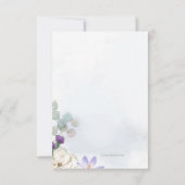 水彩花悔やみや弔慰サンキューカード サンキューカード (裏面)