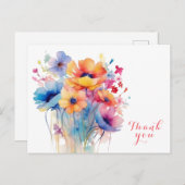 水彩花感謝してい君 ポストカード (正面/裏面)