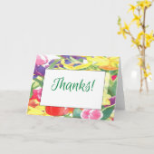 水彩花感謝してい カード (黄色い花)