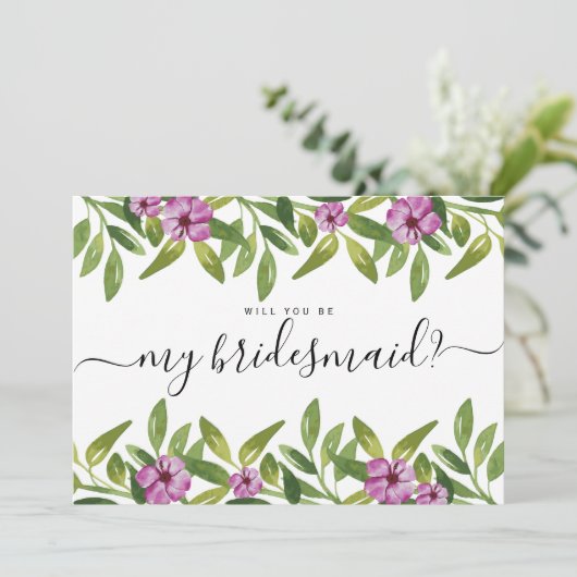 水彩花押しは私の花嫁になる 招待状 (スタンド正面)