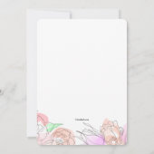 水彩花招待状 招待状 (裏面)