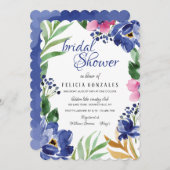 水彩花招待状 招待状 (正面/裏面)