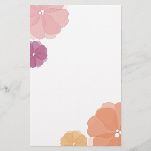 水彩花文房具 便箋 (正面)