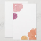 水彩花文房具 便箋 (正面/裏面)