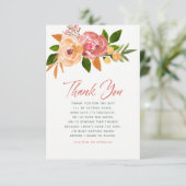 水彩花春ベビーシャワーありがとう サンキューカード (スタンド正面)