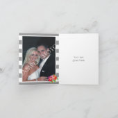 水彩花朵 灰白色 婚礼感谢卡 サンキューカード (内部)