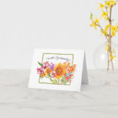 水彩花束の愛と同情カード カード (黄色い花)