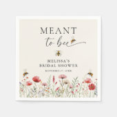 水彩花束を意味する ウェディングシャワーのためのブーケ スタンダードカクテルナプキン (正面)