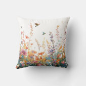 水彩花束イニシャル名入りパーソナライズドネーム クッション (裏面)