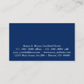 水彩花束オンネイビーブルーフローリスト 名刺 (裏面)