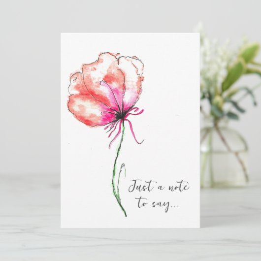 水彩花束カード 招待状 (スタンド正面)