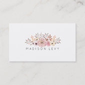 水彩花束シンプルエレガント名刺 予約カード (正面)