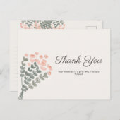 水彩花束フローラサンキューポストカード ポストカード (正面/裏面)