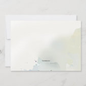 水彩花束哀悼カード 招待状 (裏面)