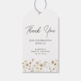 水彩花束感謝カード ギフトタグ