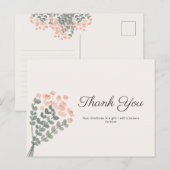 水彩花束感謝ポストカード ポストカード (正面/裏面)