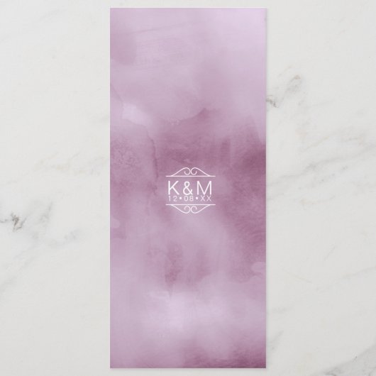 水彩花束結婚の薄紫ID654 メニュー (裏面)