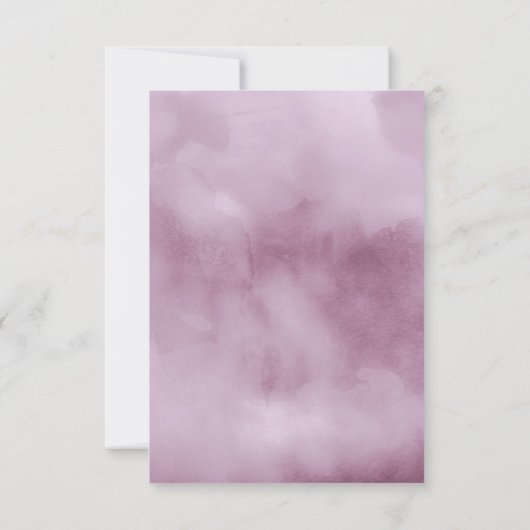 水彩花束結婚の薄紫ID654 出欠カード (裏面)