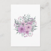 水彩花束結婚の詳細薄紫ID654 エンクロージャーカード (裏面)