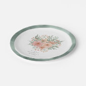 水彩花束結婚の赤面ID654 ペーパープレート (アングル)