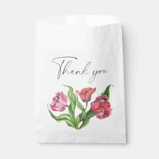 水彩花束花ありがとう フェイバーバッグ (正面)