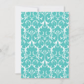 水彩花束誕生日ティー招待状 招待状 (裏面)