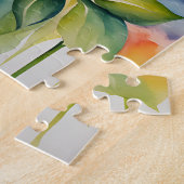 水彩花束鮮やか花 ジグソーパズル (側面)