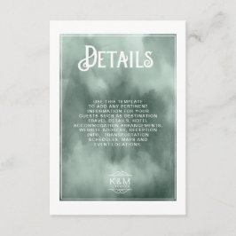 水彩花束 ウェディング 詳細 ブッシュ ID654 エンクロージャーカード