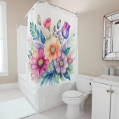 水彩花束 シャワーカーテン (インサイチュ)