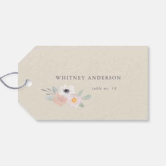 水彩花束、ブライダルシャワーテーブルNo.ラベル ギフトタグ (裏面横)