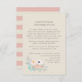 水彩花束、ブライダルシャワー情報カード エンクロージャーカード (正面/裏面)