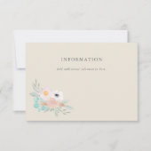 水彩花束　ブライダルシャワー案内カード 招待状 (正面)