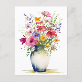 水彩花束 ポストカード