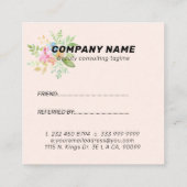 水彩花束 紹介カード (裏面)