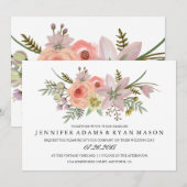 水彩花束 | 結婚式招待状 招待状 (正面/裏面)