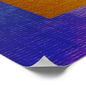 水彩花束、背カラフル景 ポスター (角)