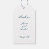 水彩花束 青と金のギフトタグ付き ギフトタグ (裏面)