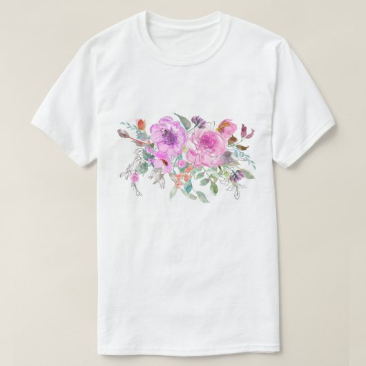 水彩花束 Tシャツ (デザイン正面)