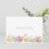 水彩花枠の便箋 (スタンド正面)