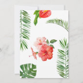 水彩花枠トロピカル ブライダル ブランチ 招待状 (裏面)
