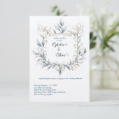 水彩花枠 ウェディング 招待状 (スタンド正面)