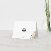 水彩花柄のバレンタインデーの折りたたみ式カード カード (裏面)