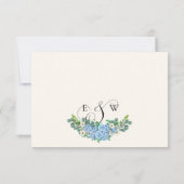 水彩花柄の椅子デコレーション　RSVP 出欠カード (裏面)