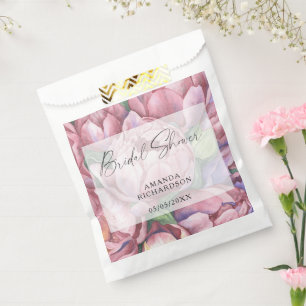 水彩花柄の花 - ブライダルシャワー フェイバーバッグ