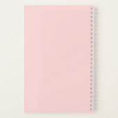 水彩花柄パターン 赤い花とハート ノートブック (裏面)